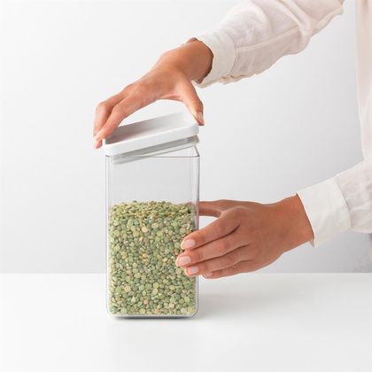 Pojemnik kwadratowy 1,6l Tasty+ jasny szary 122484