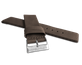 LAVVU Ciemnobrązowy gładki pasek PLAIN z luksusowej skóry Top Grain - 22