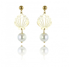 Kolczyki ze stali szlachetnej pozłacanej KST2953