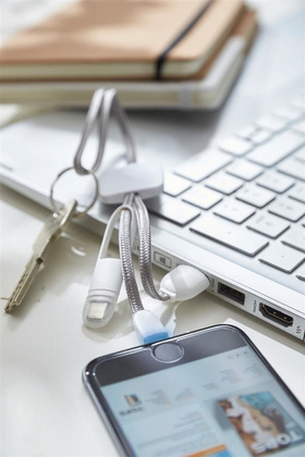 Kabel ładujący ANNOUNCER, biały