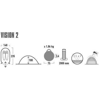 Namiot High Peak Vision 2 10280 Czarny