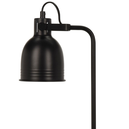 Lampa stojąca podłogowa metalowa do czytania nocna czarna loft 129 cm