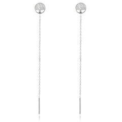 MINET Srebrne kolczyki drzewo życia