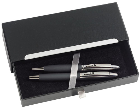 Zestaw piśmienniczy, BLACK ELEGANCE, czarny