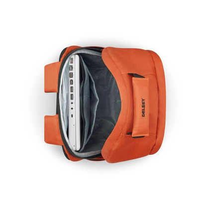 Walizka Delsey Securban Miejski pomarańczowy plecak na laptopa 13.3"