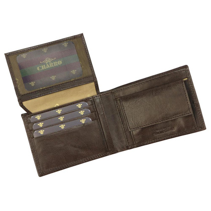 Skórzany męski portfel Charro IBIZA 1123 Czarny