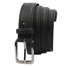 Pasek skórzany męski PIERRE CARDIN 3342 GG23 Czarny