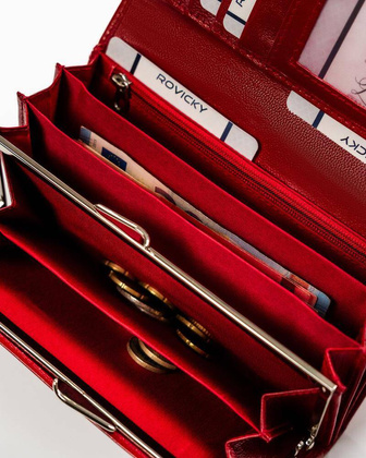 Portfel damski skórzany RD-23-GCL-4 RED