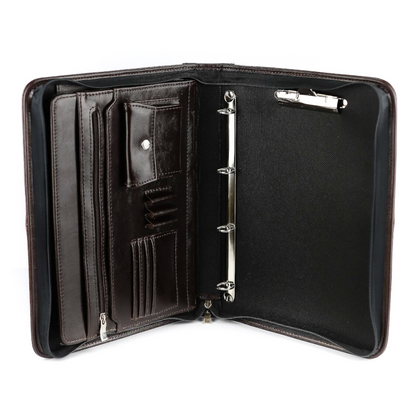 Aktówka skórzana - brąz KEMER