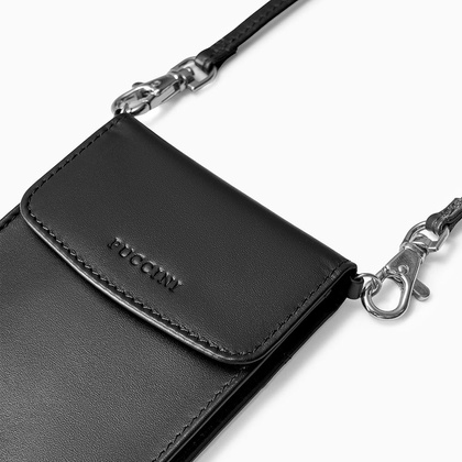 Torebka na telefon skórzana PUCCINI VULCANO VC92525 1 Czarna