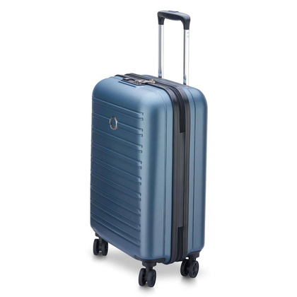 Delsey New Segur 2.0 Mała twarda niebieska walizka kabinowa na kółkach 55 cm