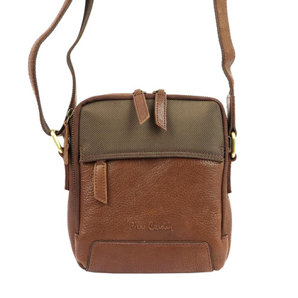 Torba męska skórzana Pierre Cardin YS12 28004 Camel / Ciemny brąz