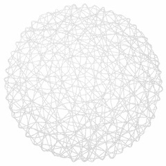 Podkładka pod talerz sztućce okrągła / mata kuchenna papierowa biała 35 cm