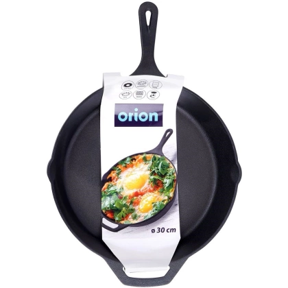 Patelnia żeliwna okrągła talerz żeliwny 30 cm indukcja gaz