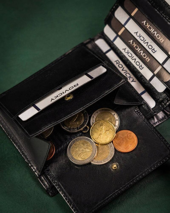 Duzy skorzany portfel meski bez zapiecia