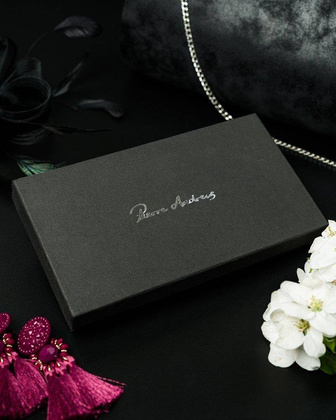 Przepiękny błyszczący portfel damski piórnik, marki Pierre Andreus®