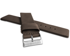 LAVVU Ciemnobrązowy gładki pasek PLAIN z luksusowej skóry Top Grain - 24
