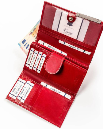 Portfel damski skórzany RD-21-GCL-4 RED