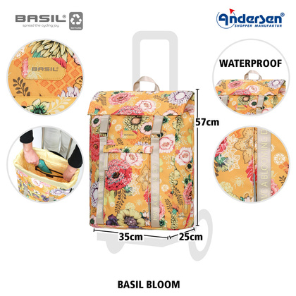 Wózek na zakupy ANDERSEN Alu Star Basil Bloom