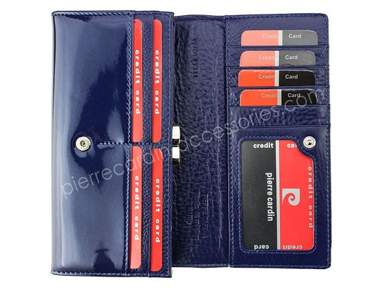 Portfel damski skórzany PIERRE CARDIN 05 LINE 100 Czarny