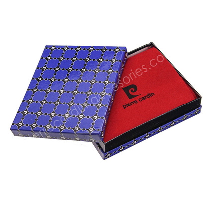 Portfel męski skórzany PIERRE CARDIN CB TILAK26 8806 RFID Czarno niebieski