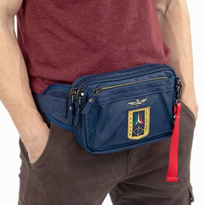 Nerka saszetka na biodra AERONAUTICA MILITARE Frecce Niebieska