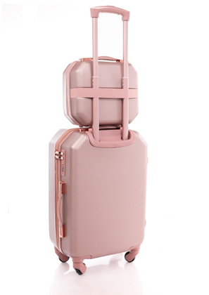 Średnia walizka podróżna RGL 941 M Rose red