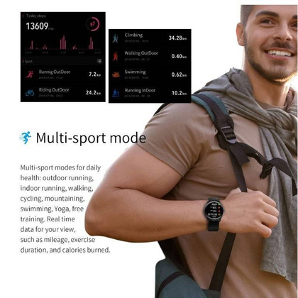 SMARTWATCH G. Rossi G.RSWSF1-1A1-1 black + dodatkowy PASEK (zg309e)