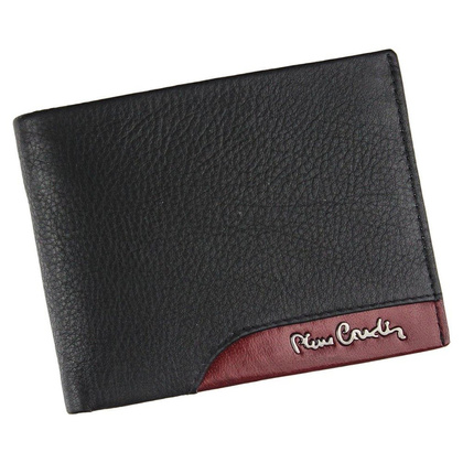 Portfel męski skórzany PIERRE CARDIN TILAK34 8805 Czarno Czerwony