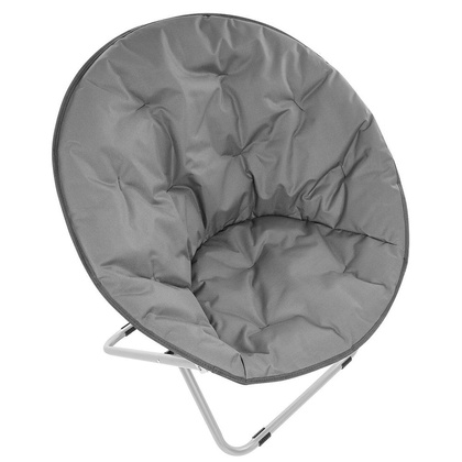 FOTEL CAMPINGOWY MOON 82x68x79CM CIEMNY SZARY ENERO CAMP