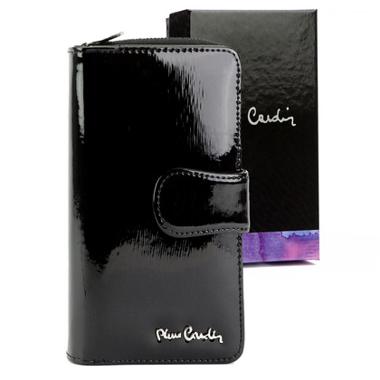 Duży skórzany portfel damski Pierre Cardin