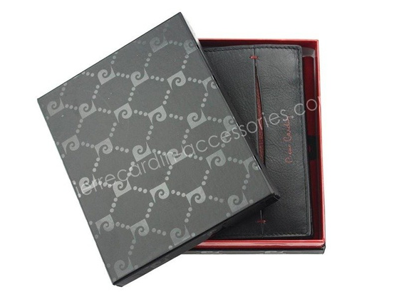 Portfel męski skórzany PIERRE CARDIN TILAK07 330 RFID Czarny / Niebieski