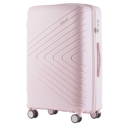 Duża walizka KEMER WINGS DQ181-04 White Pink