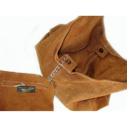 WOREK ZAMSZ SHOPPER BAG WŁOSKA SKÓRZANA TORBA XL A4 CAMEL W456C KEMER