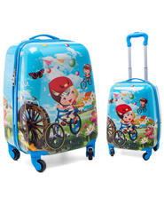 Walizka dziecięca KEMER RGL ROWERZYSTA Niebieska