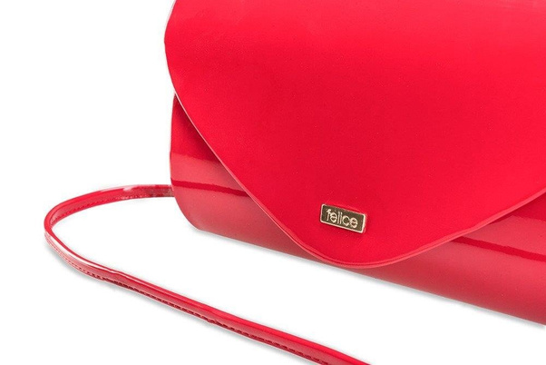 Torebka wizytowa KEMER SOLIER F15 Czerwony Lakier - min. zamówienie 20 / 50 / 100 szt.