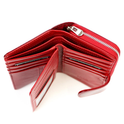 Portfel damski skórzany PELLUCCI CB-116 czerwony