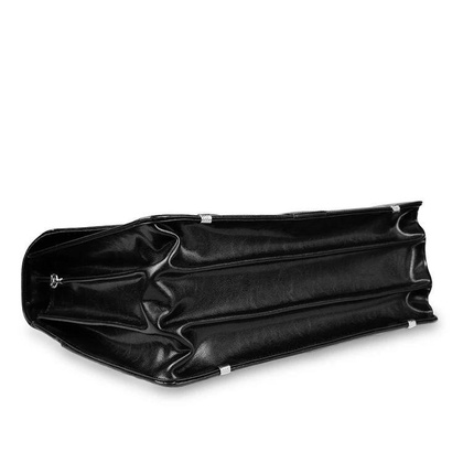 Skórzana teczka męska aktówka na laptopa czarna - Pavone Nero Modena 2195 BL