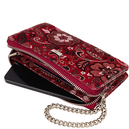 Portfel damski skórzany czerwony BajuBaj duży ręcznie szyty PD2403s167RFID