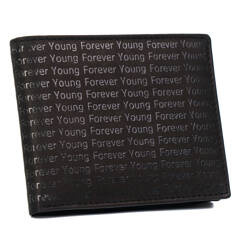 Skorzany portfel zdobiony monogramem Forever Young
