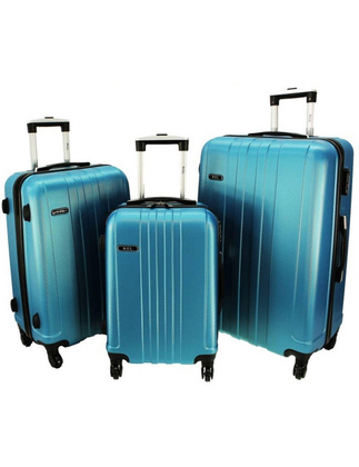 Zestaw 3 walizek PELLUCCI RGL 740 Metaliczno Niebieski