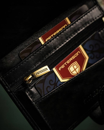 Duzy skorzany portfel meski na zatrzask