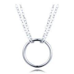 MINET Elegancki naszyjnik srebrny z kółeczkiem