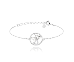 MINET Bransoletka srebrna ANIOŁ z sercem