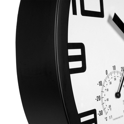 Zegar ścienny z termometrem i higrometrem biały 25 cm