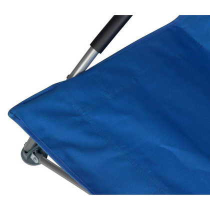 Fotel turystyczno plażowy z podłokietnikami 55x58x64 składany niebieski