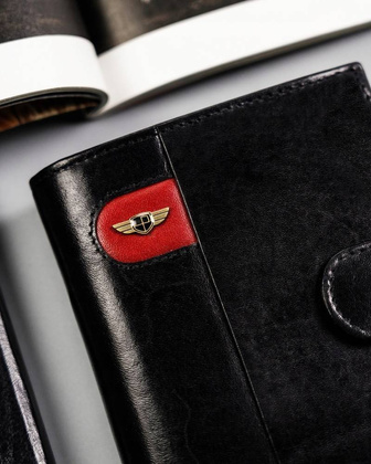 Duży portfel męski zapinany na zatrzask