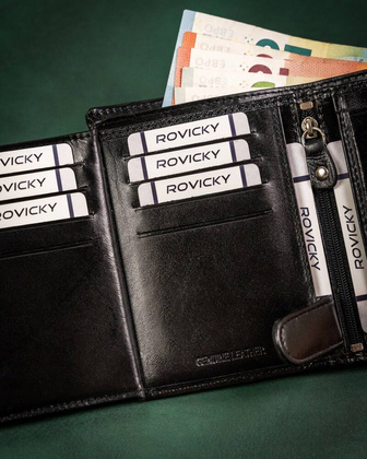 Zestaw prezentowy elegancki skorzany portfel meski i brelok