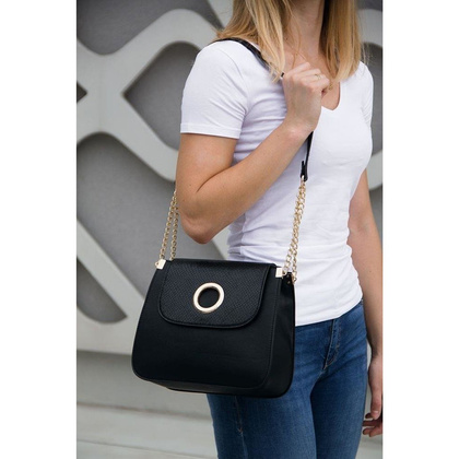 Torebka listonoszka damska KEMER SOLIER FB42 Czarna - min. zamówienie 20 / 50 / 100 szt.