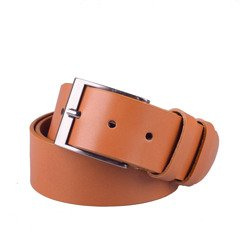 Pasek męski skórzany KEMER J 63 115 CM Jeans Rudy - min. zamówienie 20 / 50 / 100 szt.